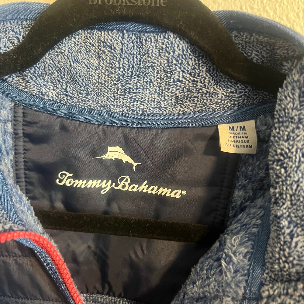 Tommy Bahama Cascade Cozy Pullover Blue Plush Size M - Picture 4 of 6